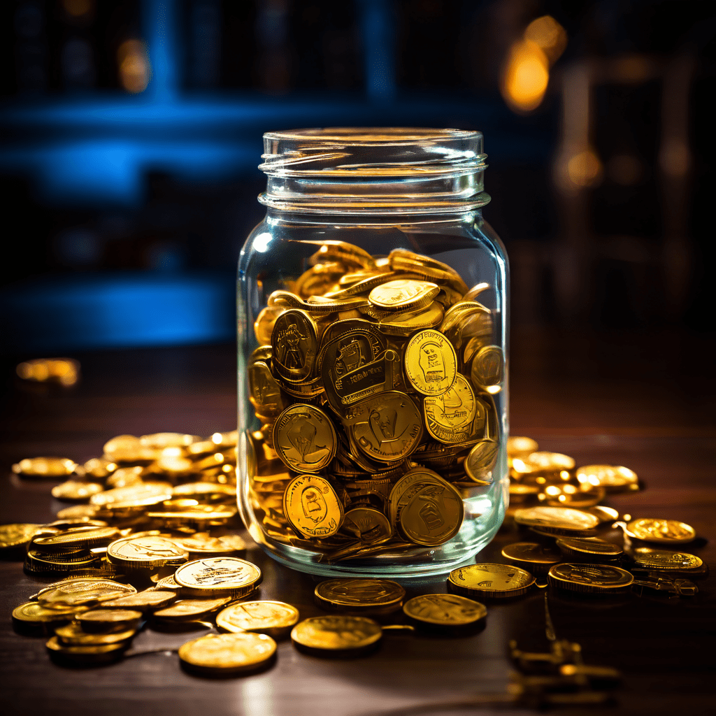 뇌가 사소한 일상 업무를 완료할 때마다 도파민 코인을 '마이크로 보상' 항아리에 투입하지만, 결국 완료 표시로 만들어진 사슬에 점차 구속되는 모습을 상징적으로 표현한 일러스트입니다.